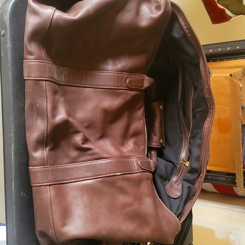 Coach leather overnight bag